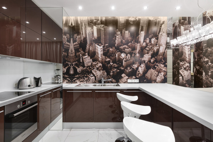 photo wallpaper with the image of the city