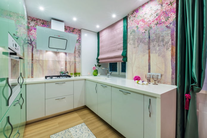 photo wallpaper on an apron