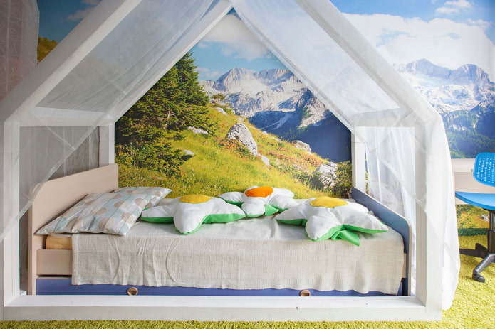 photo wallpaper with mountains