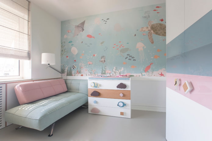 photo wallpaper in the nursery