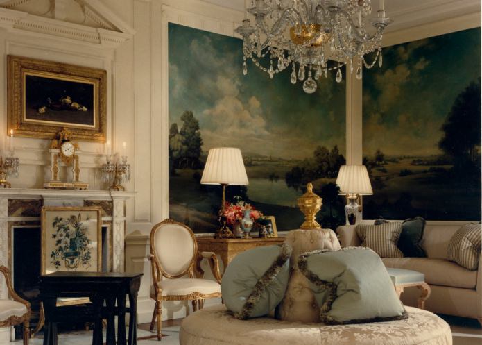 fresco in the living room