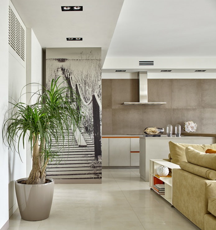 fresco in a modern interior