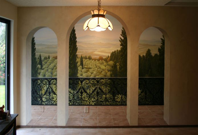 Fresco on canvas