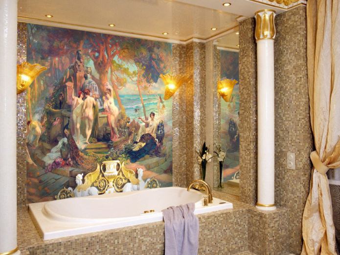 fresco in the bathroom