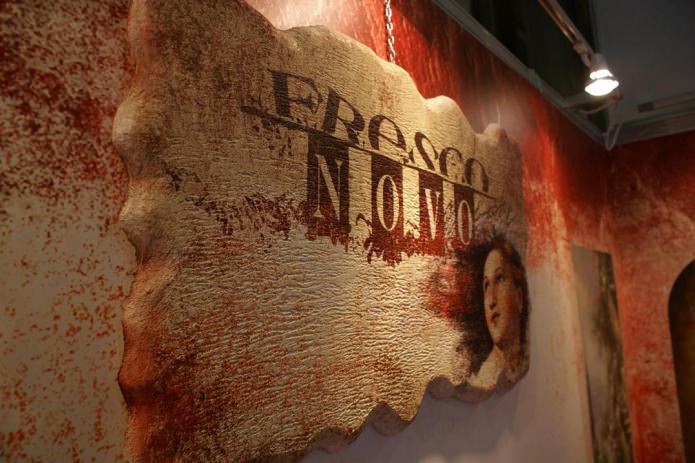 fresco on a hard base
