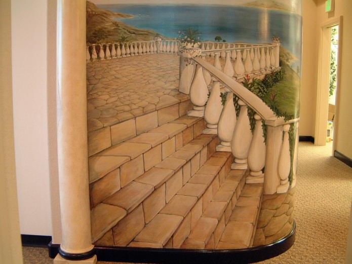 fresco on the wall