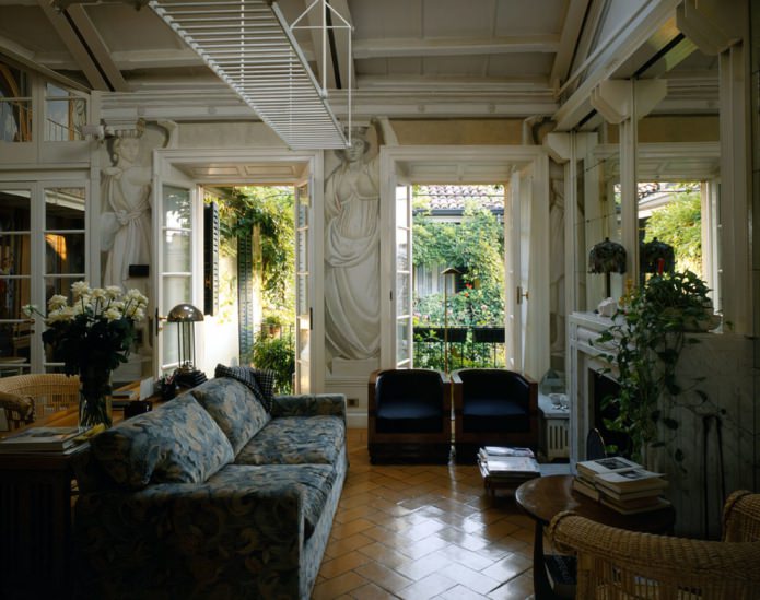 fresco in the living room