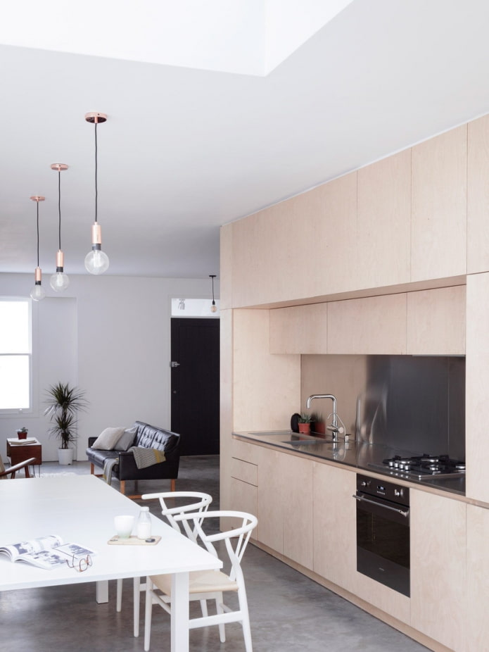 plywood kitchen facades