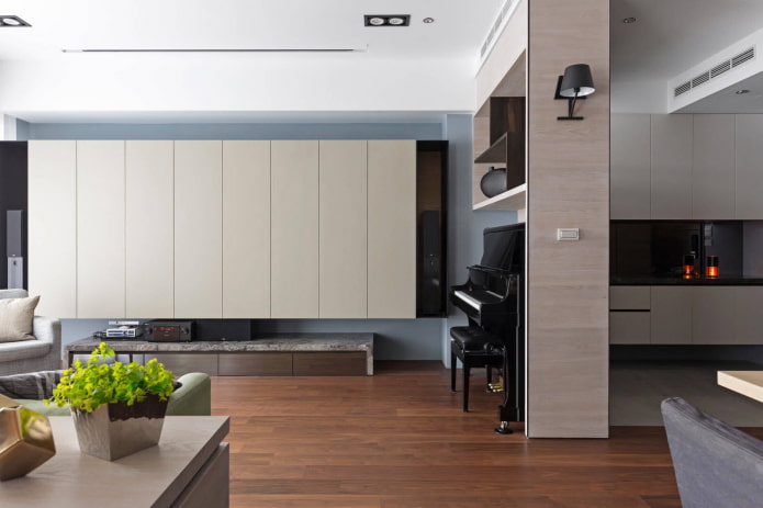 storage in the living room