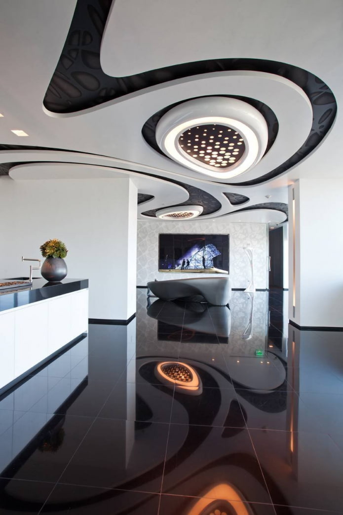 ceiling in futurism style