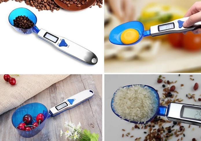 Measuring spoon with scales