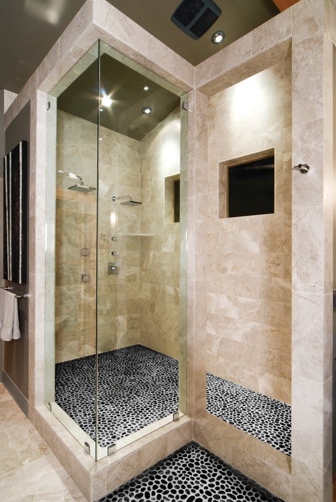 Pebbles in the shower