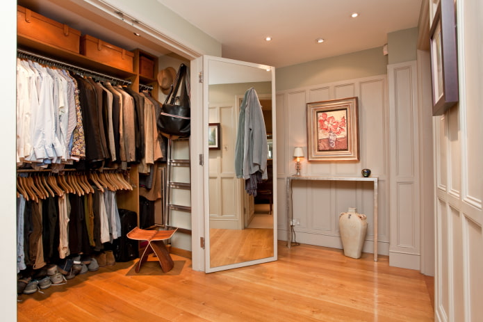 Wardrobe in the interior