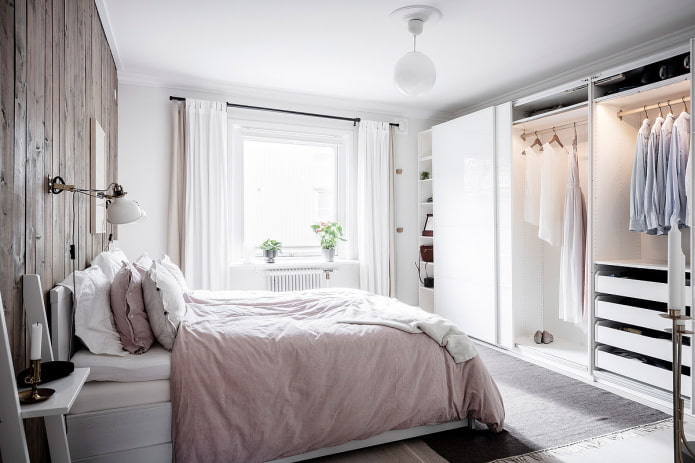 wardrobe in the bedroom interior