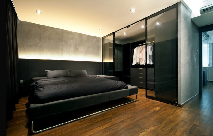 wardrobe design in the bedroom interior