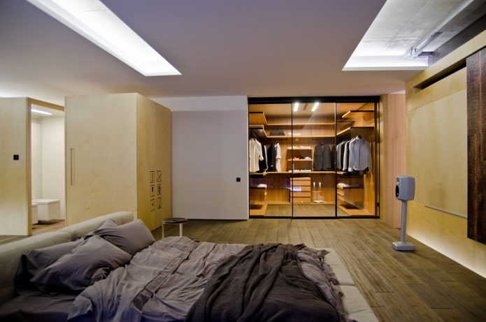 wardrobe design in the bedroom interior