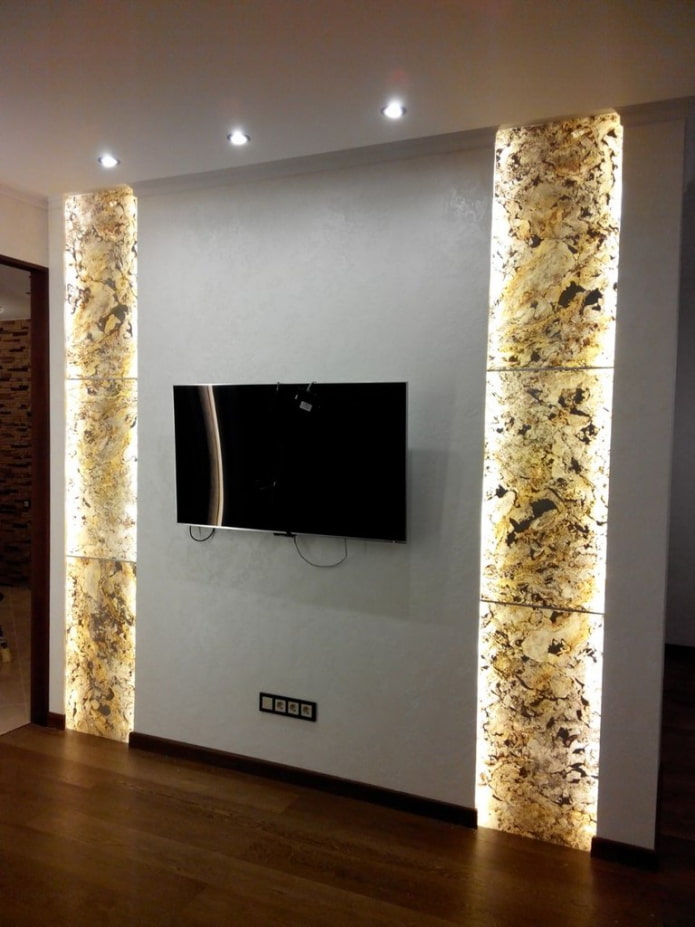 glowing stone panels