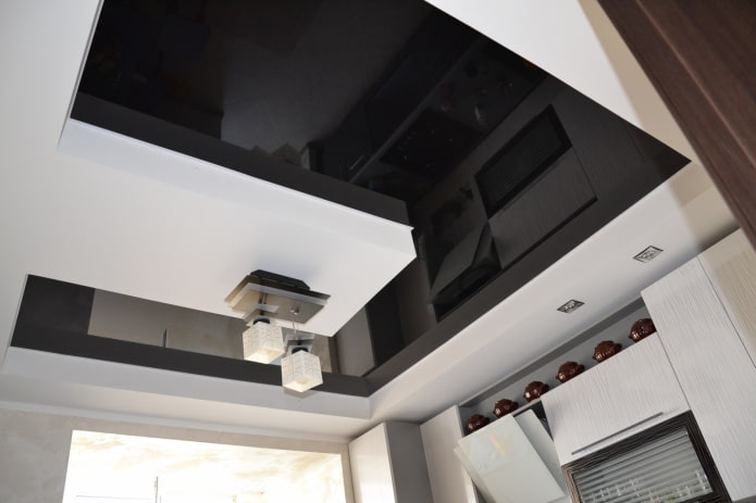 two-color plasterboard and tension structure