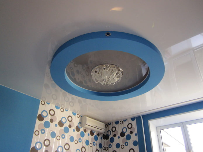 multicolored plasterboard and tension structure