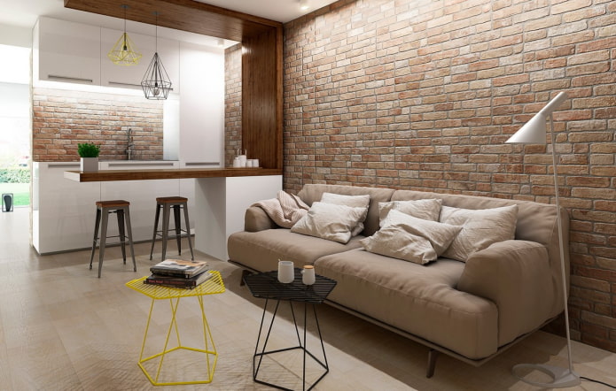 gypsum brick tiles in the interior