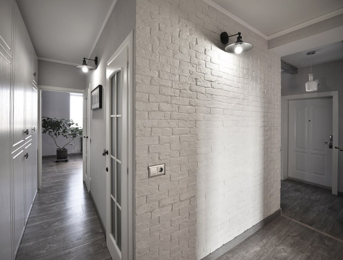 gypsum brick tiles in the interior
