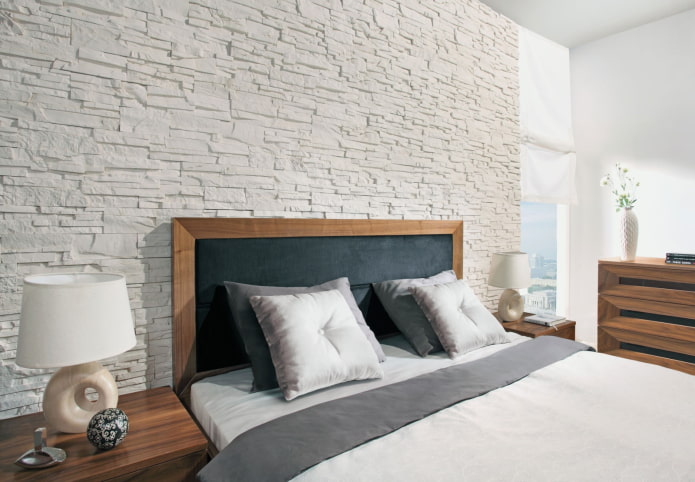 gypsum tiles on the wall in the interior