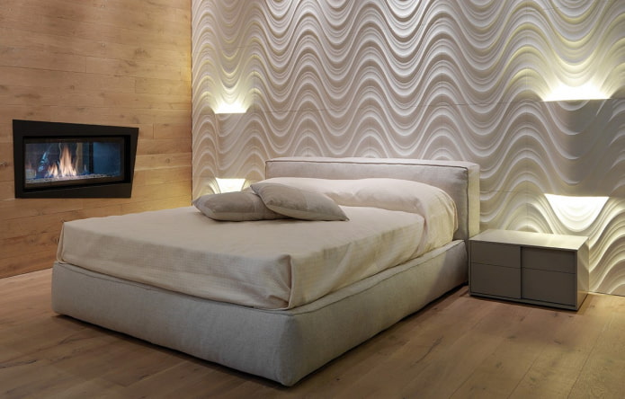 gypsum tile design in the interior