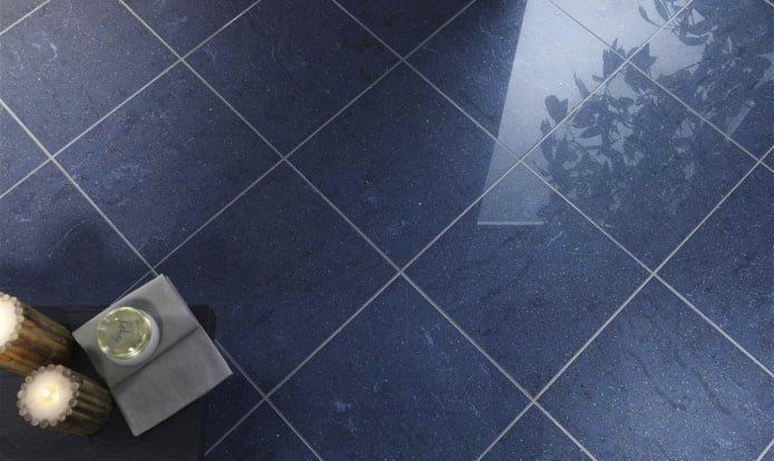 glossy tile on the floor