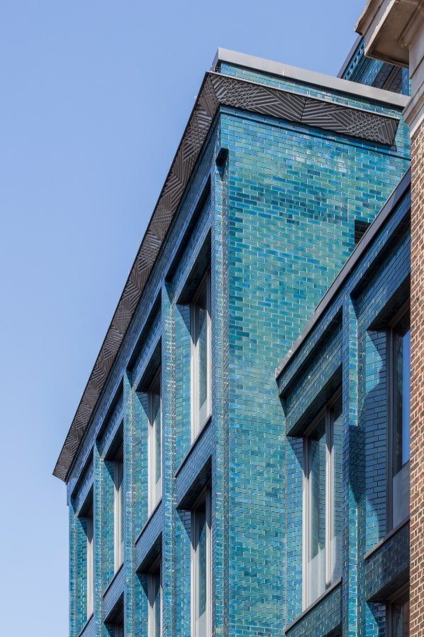 facade of the house made of tiles
