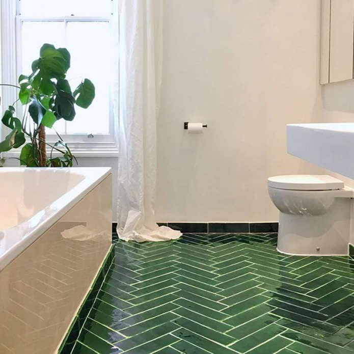 glazed tile on the floor