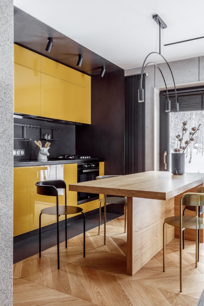 bright kitchen in gloss