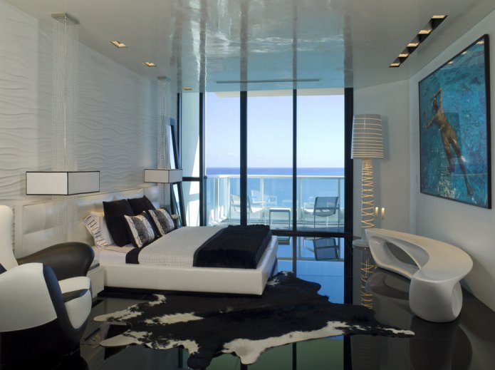 bedroom with panoramic windows