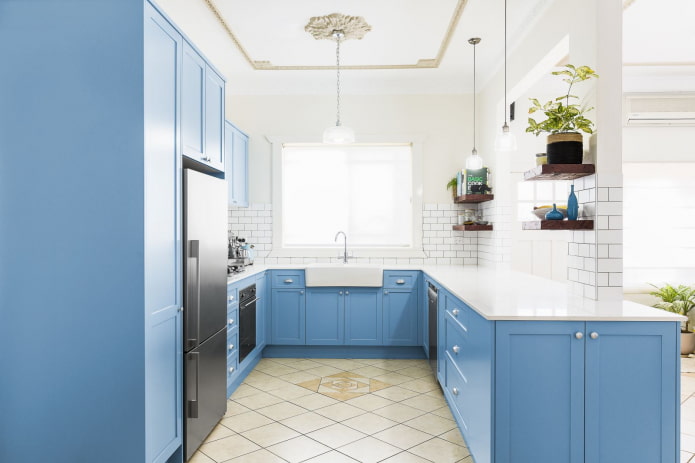 kitchen in the shape of the letter U