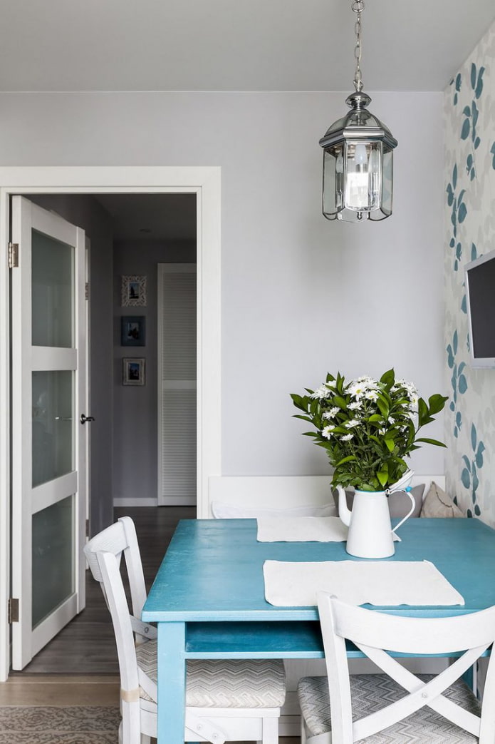 blue scandi kitchen
