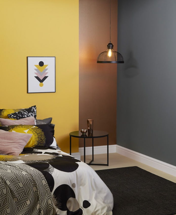 muted mustard in the interior