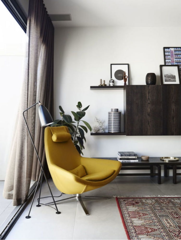 mustard armchair