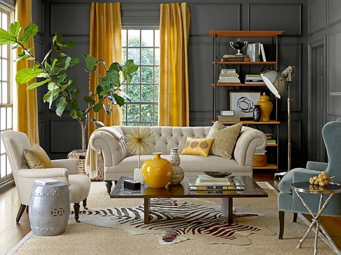 curtains in the hall