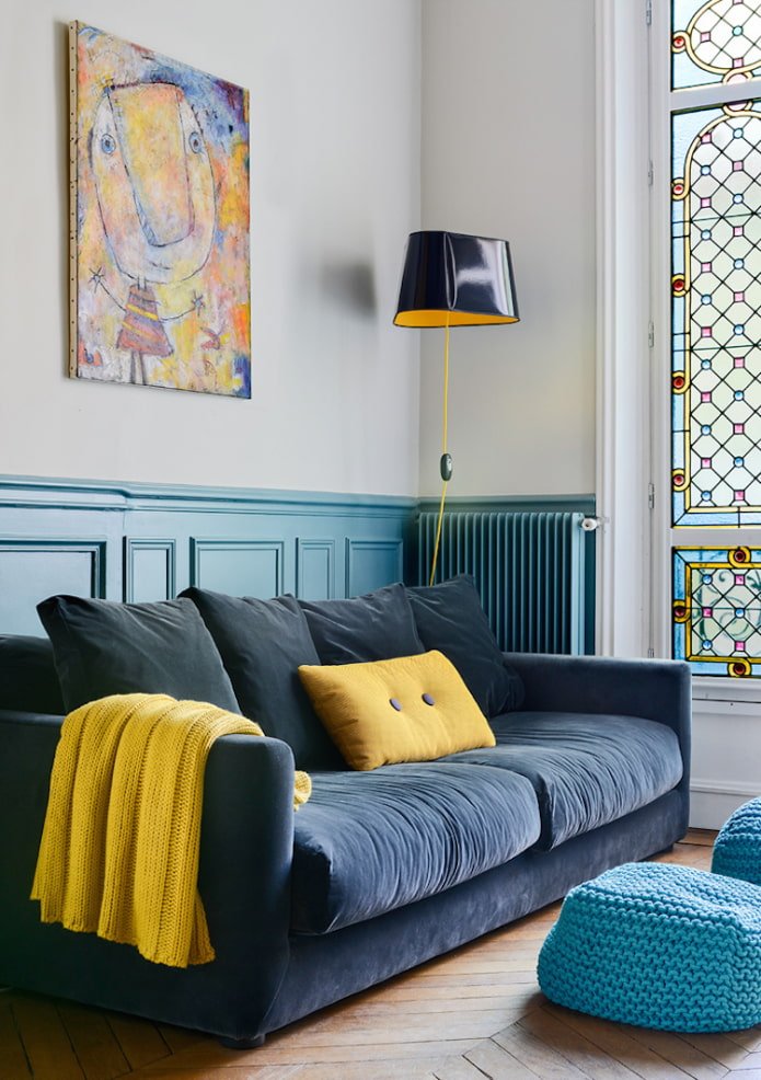 pillows for a blue sofa