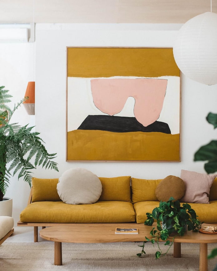 painting above the sofa