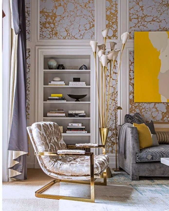bright painting in the living room