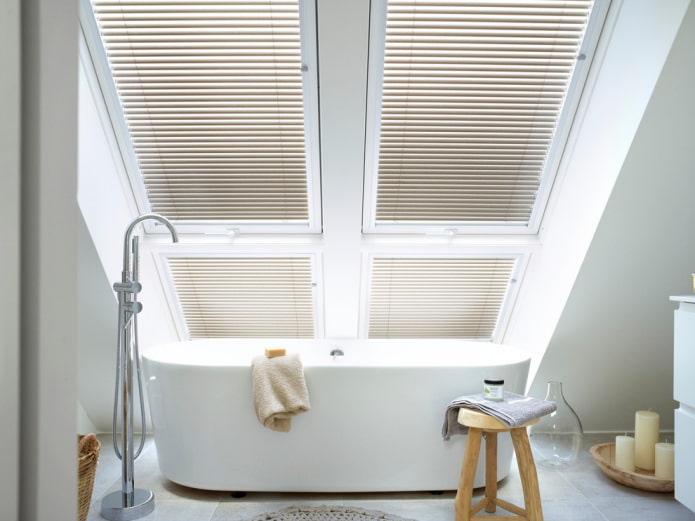 aluminum slats in the interior