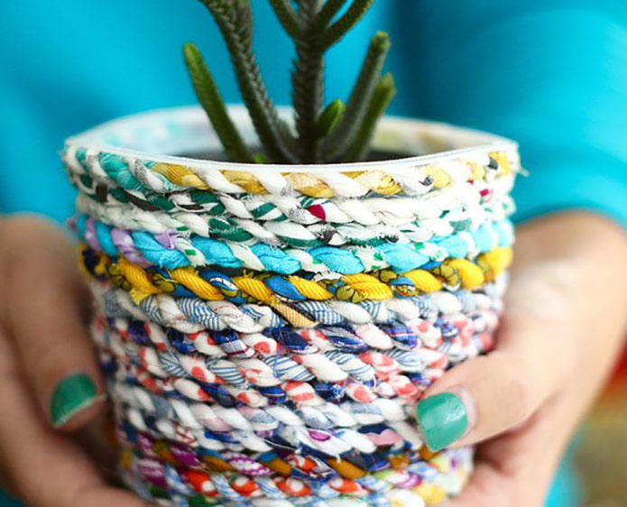 Pot in ethno style