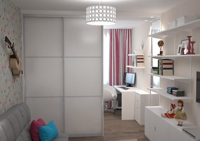 zoning in the interior of the living room-children's room