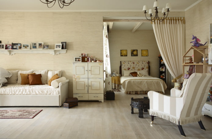 interior design of a combined children's room and living room