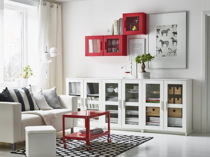 storage in the living room ikea