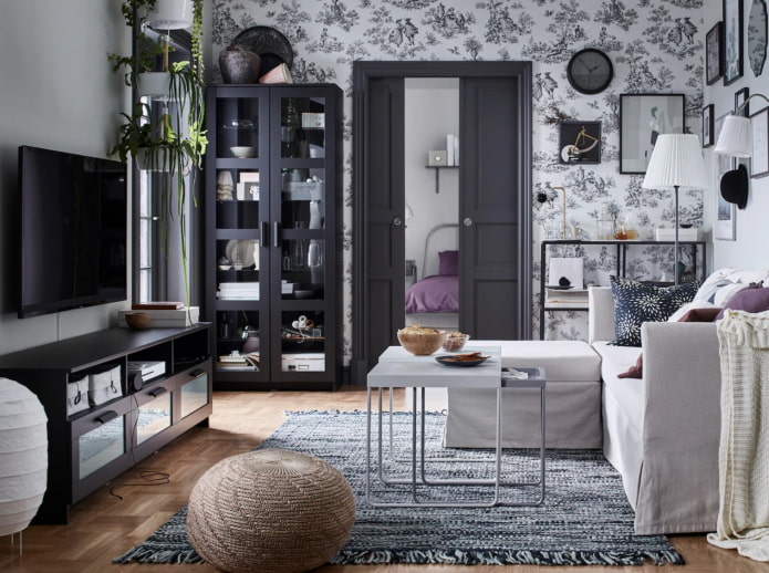 dark furniture for the living room