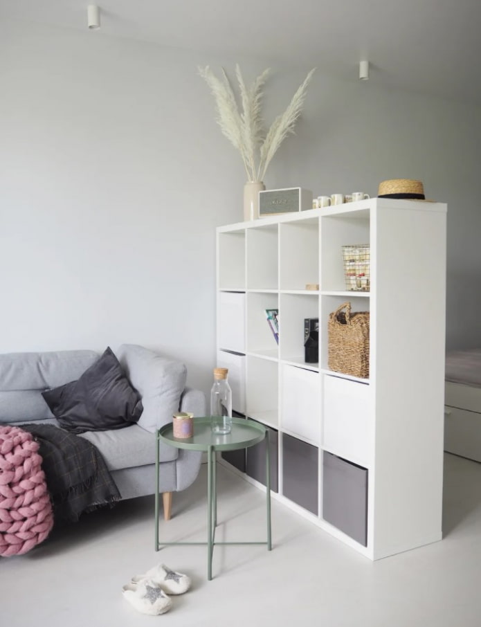 kallax shelving in the interior