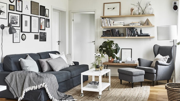 gray living room ikea