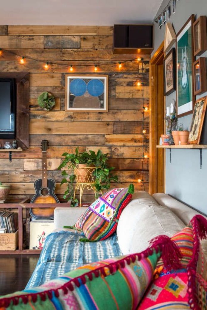bright textiles in the interior