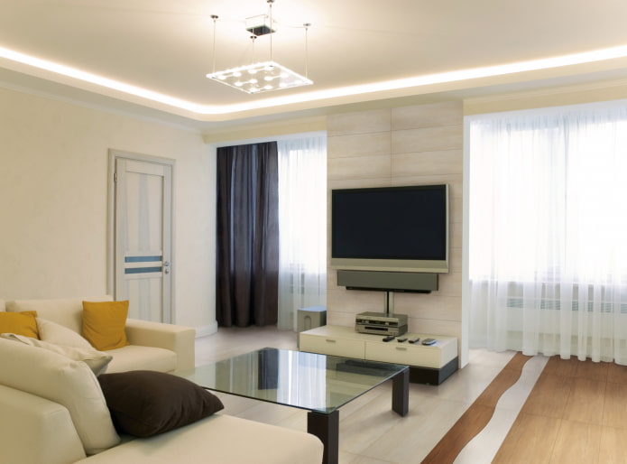 TV between the windows